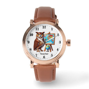 Aardige leraar uil aanpasbaar horloge