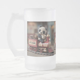 Aardige Pandabeeldje op een Klassieke Speelgoedtre Matglas Bierpul