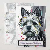 Aardige Puppy Uitnodigingen voor elke gelegenheid (Voorkant / Achterkant)