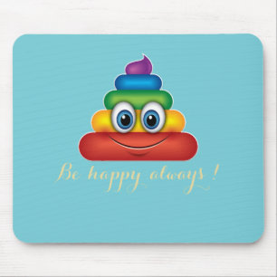 Aardige Regenboog Poep Emoji Muismat