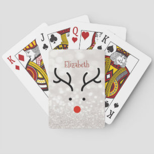 Aardige Rendiergezicht,Bokeh   Pokerkaarten