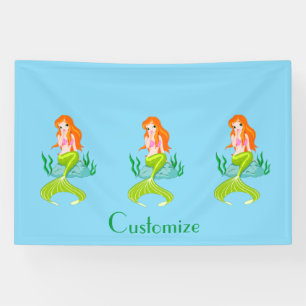 Aardige roodharige zeemeermin Thunder_Cove Spandoek