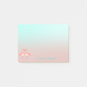 Aardige Roze Flamingo's Verliefd Ombre Post-it® Notes