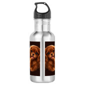 Aardige Ruby Cavalier Spaniel Waterfles (Achterkant)