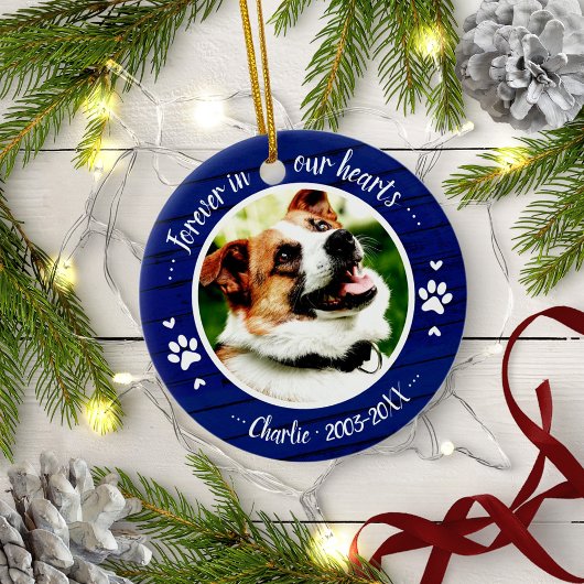Aardige Rustieke Hond Hondenherdenking Aangepaste  Keramisch Ornament