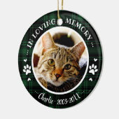 Aardige Rustieke Kat Dierenherdenking Aangepaste F Keramisch Ornament (Links)