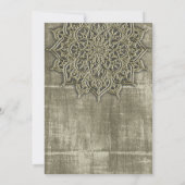 Aardige Rustieke Tan Mandala Minimale bruiloft Kaart (Achterkant)