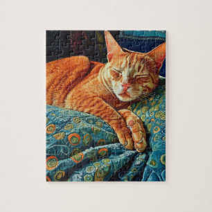 Aardige Slaande Kattenkat  Legpuzzel