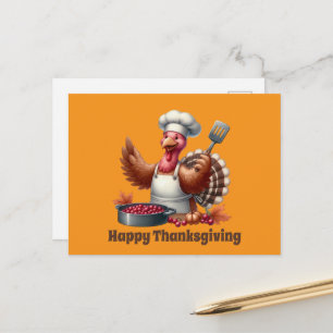 Aardige Thanksgiving kalkoen aanpasbaar  Feestdagenkaart