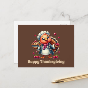 Aardige Thanksgiving kalkoen aanpasbaar Feestdagenkaart
