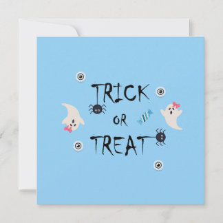 AARDIGE TRICK OR TREAT HALLOWEEN | BLAUWE GEest Kaart