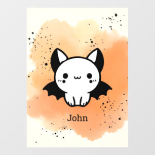 Aardige Vleermuis Vriend - Kawaii Minimalistische Raamsticker