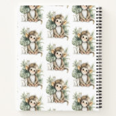 Aardige waterverf baby dier alfabet Aap Notitieboek (Achterkant)