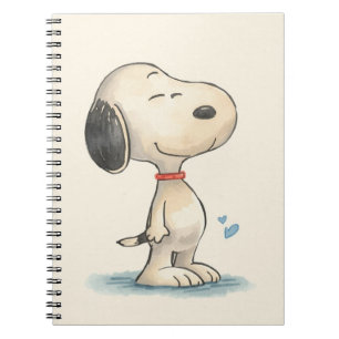 Aardige waterverf illustratie van een beagle hond notitieboek