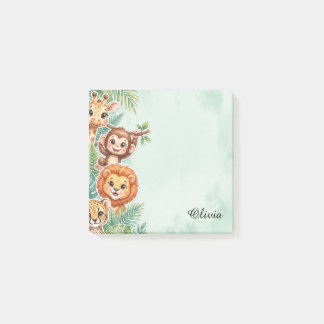 Aardige Waterverf Jungle Vrienden Op maat gemaakte Post-it® Notes