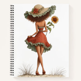 AARDIGE WHIMSICALE ZOMERTHEMA MEISJE NOTITIEBOEK