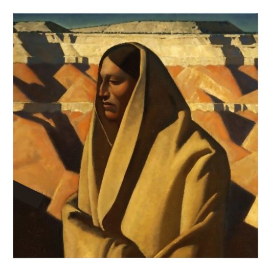 “Aardkenner” Westerse kunst van Maynard Dixon Foto Afdruk (Voorkant)