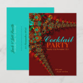 Aardkleuren: Uitnodigingen van Cocktail-partijen (Voorkant / Achterkant)