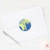 aardkruis ronde sticker (Envelop)