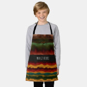 Aardlagen Abstract Regenboogpatroon Schort (Gedragen)