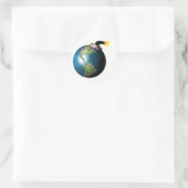 Aardobber Ronde Sticker (Tas)