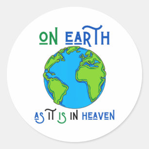 Aardodag op aarde zoals in de hemel van de planeet ronde sticker
