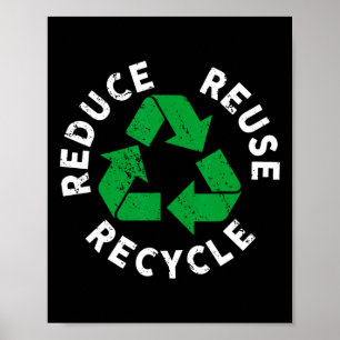 Aardodag reduceren Hergebruik Recyclen Geweldige r Poster
