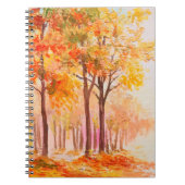 Aardolieschilderlandschap - kleurrijk herfstbos notitieboek (Voorkant)