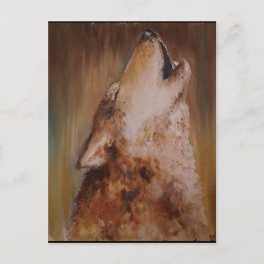 Aardoliewolf Briefkaart (Voorkant)