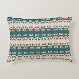 Aardrooster Teal en Bruin Accent Kussen
