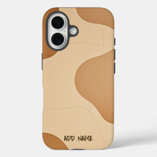 Aards Abstract minimalistisch ontwerp iPhone 16 Hoesje