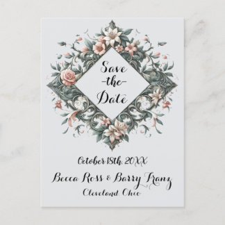 aards bloemenwijnstok-Briefkaart Aankondigingskaart