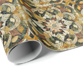 aards elegantiemozaïek cadeaupapier (Rol Hoek)