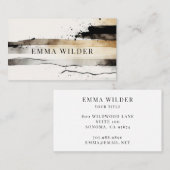 aards etherisch Abstract Waterverf Visitekaartje (Voorkant / Achterkant)