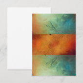 Aardse Abstracte Blues Kaart (Voorkant / Achterkant)