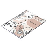 Aardse Abstracte Boho Moderne Design Notitieboek (Linkerzijde)