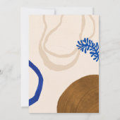 Aardse Abstracte Herfst Neutrals Blauwe Fotobruilo Save The Date (Achterkant)