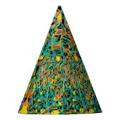 Aardse abstracte kunst Vine Like Design Feesthoedjes (Achterkant)