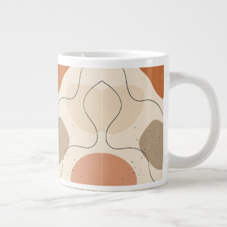 Aardse Abstracte Stroom Extra Grote Beker