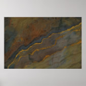 Aardse Agate Geode Grote Horizontale Wandkunst Poster (Voorkant)