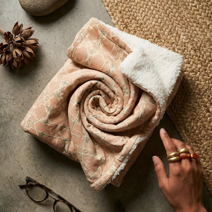 Aardse Arabesk   Terracotta & Salie Sherpa Deken