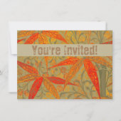 Aardse Bamboo Art Print Sinaasappel Kaart (Voorkant)