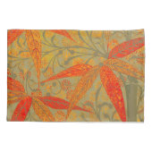 Aardse Bamboo Art Print Sinaasappel Kussensloop (Achterkant)