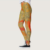 Aardse Bamboo Art  Print Sinaasappel Leggings (Links)