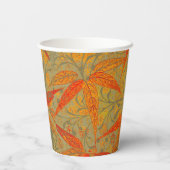 Aardse Bamboo Art Print Sinaasappel Papieren Bekers (Achterkant)