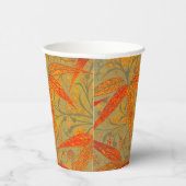 Aardse Bamboo Art Print Sinaasappel Papieren Bekers (Rechts)