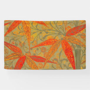 Aardse Bamboo Art Print Sinaasappel Spandoek