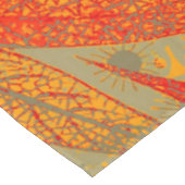 Aardse Bamboo Art Print Sinaasappel Tafelkleed (Gekanteld)