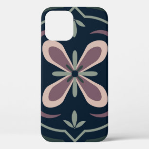 Aardse Bloem Geometrische Tegels iPhone 12 Hoesje