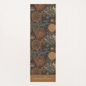 Aardse Bloemen Patroon Gepersonaliseerd Yogamat (Achterkant)